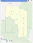 Teton County Wall Map Basic Style