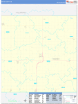 Thayer County Wall Map Basic Style