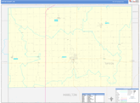 Tipton County Wall Map Basic Style