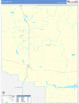 Toole County Wall Map Basic Style