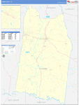 Toombs County Wall Map Basic Style
