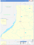 Traverse County Wall Map Basic Style