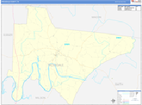 Trousdale County Wall Map Basic Style