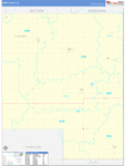Turner County Wall Map Basic Style