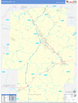 Tuscarawas County Wall Map Basic Style