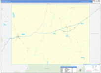 Uinta County Wall Map Basic Style