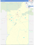 Uintah County Wall Map Basic Style