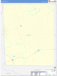 Upton County Wall Map Basic Style
