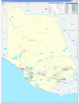 Ventura County Wall Map Basic Style