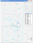 Vermilion County Wall Map Basic Style