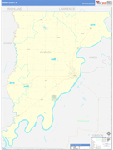 Wabash County Wall Map Basic Style