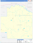 Wabaunsee County Wall Map Basic Style
