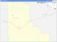 Walthall County Wall Map Basic Style