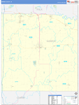 Warren County Wall Map Basic Style
