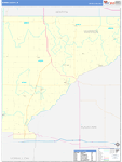 Warren County Wall Map Basic Style