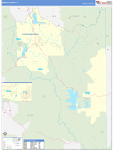 Wasatch County Wall Map Basic Style