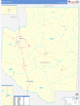 Weakley County Wall Map Basic Style