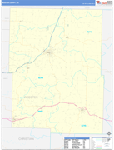 Webster County Wall Map Basic Style