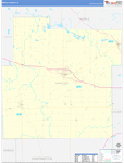 Whitley County Wall Map Basic Style