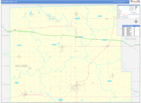 Williams County Wall Map Basic Style