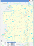 Windham County Wall Map Basic Style