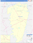 Woodford County Wall Map Basic Style