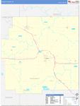 Wyandot County Wall Map Basic Style