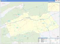Wythe County Wall Map Basic Style