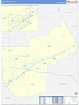 Yellowstone County Wall Map Basic Style
