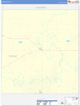 Yoakum County Wall Map Basic Style