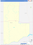 Ziebach County Wall Map Basic Style
