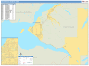 Anchorage Metro Area Wall Map Basic Style