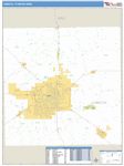 Lubbock Wall Map Basic Style