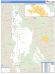 Idaho Northern State Sectional Map Basic Style