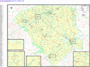 South Carolina North Western State Sectional Map Basic Style