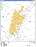 Altoona  Wall Map Basic Style