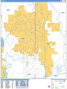 Ankeny  Wall Map Basic Style