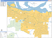 Antioch  Wall Map Basic Style