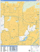 Arcadia  Wall Map Basic Style