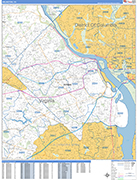 Arlington Wall Map Basic Style