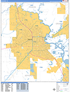 Beaumont  Wall Map Basic Style