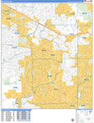 Beaverton Wall Map Basic Style