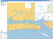 Biloxi  Wall Map Basic Style