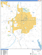 Bloomington  Wall Map Basic Style