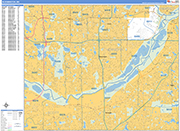 Bloomington  Wall Map Basic Style