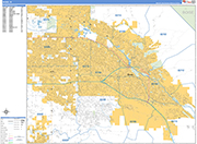 Boise  Wall Map Basic Style