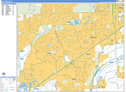 Bolingbrook  Wall Map Basic Style