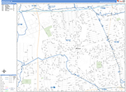 Brentwood  Wall Map Basic Style
