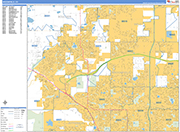 Broomfield  Wall Map Basic Style