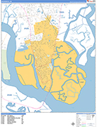 Brunswick  Wall Map Basic Style